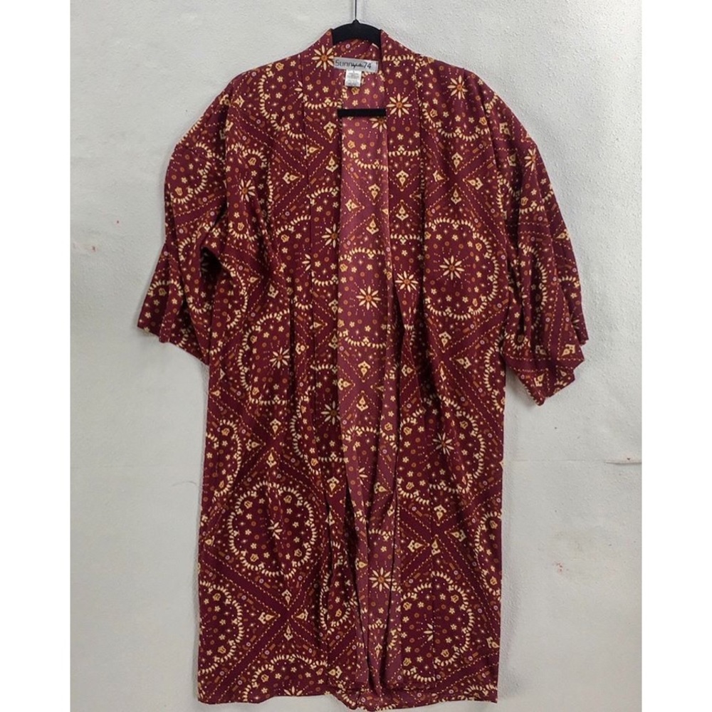 Burgundy/Maroon Kimono style duster